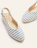 Sandales à bride arrière style espadrilles-Rayé bleu marocain
