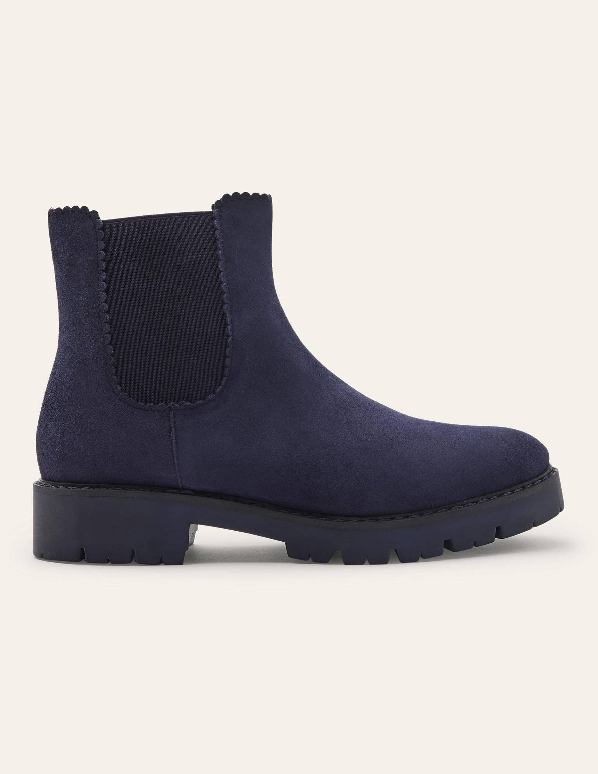 Chelsea-Boots mit Muscheldetail-Marineblau-2