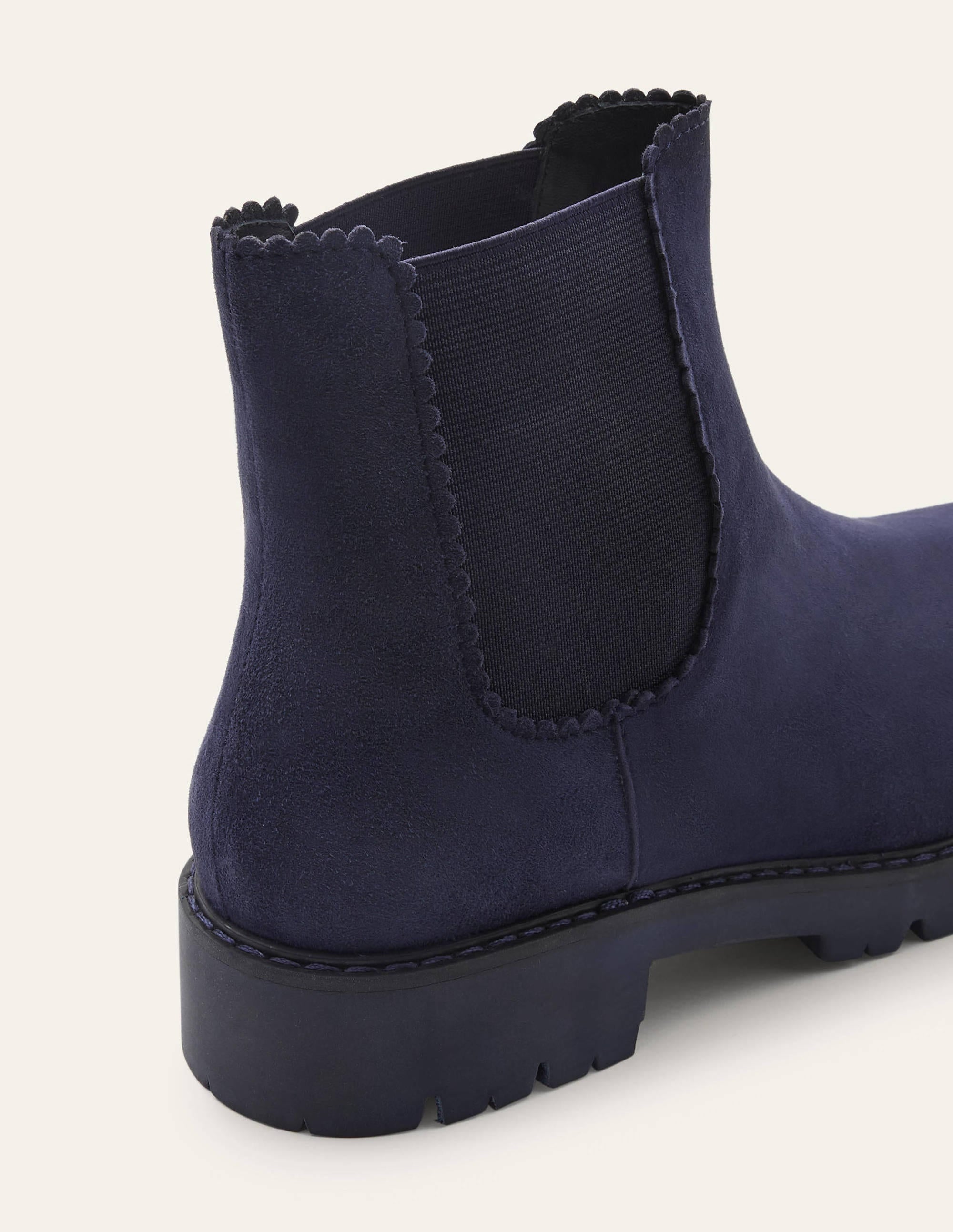 Chelsea-Boots mit Muscheldetail-Marineblau - Image 3