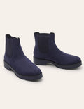 Chelsea-Boots mit Muscheldetail-Marineblau