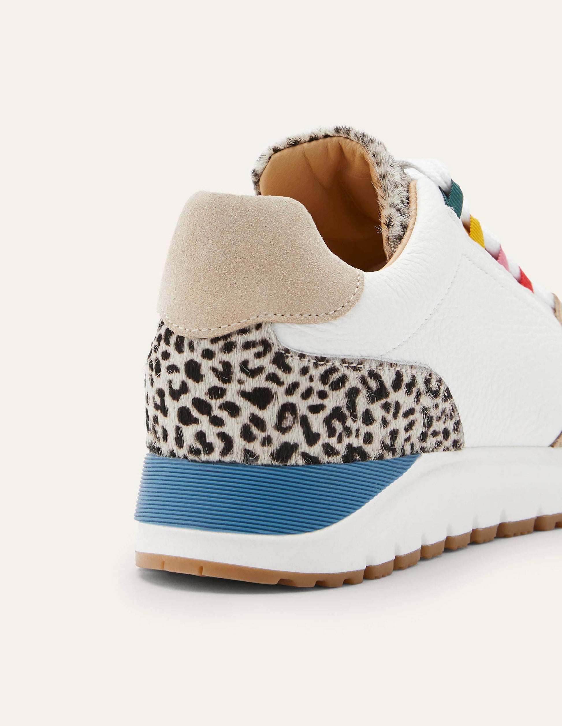 Klassische Turnschuhe-Weiß/Blau, Leopardenmuster-3