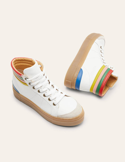 Amber Knöchelhohe Turnschuhe-Weiß/Bunt