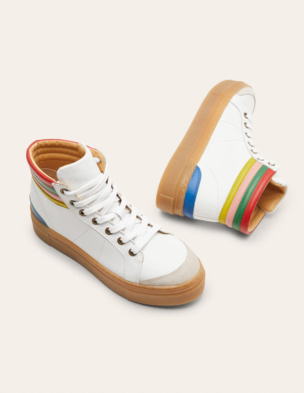 Amber Knöchelhohe Turnschuhe-Weiß/Bunt