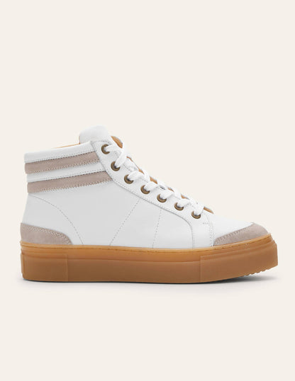 Amber Knöchelhohe Turnschuhe-Weiß, Leder-2