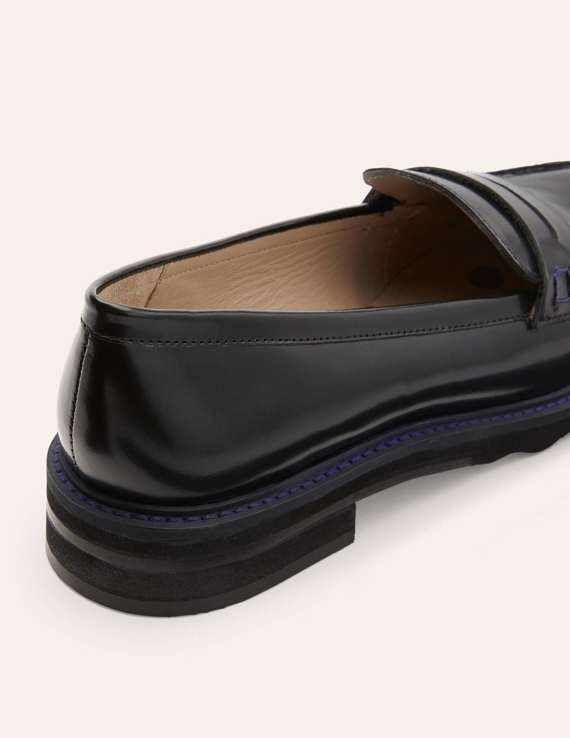 Mocassins épais-Noir/bleu marine-4