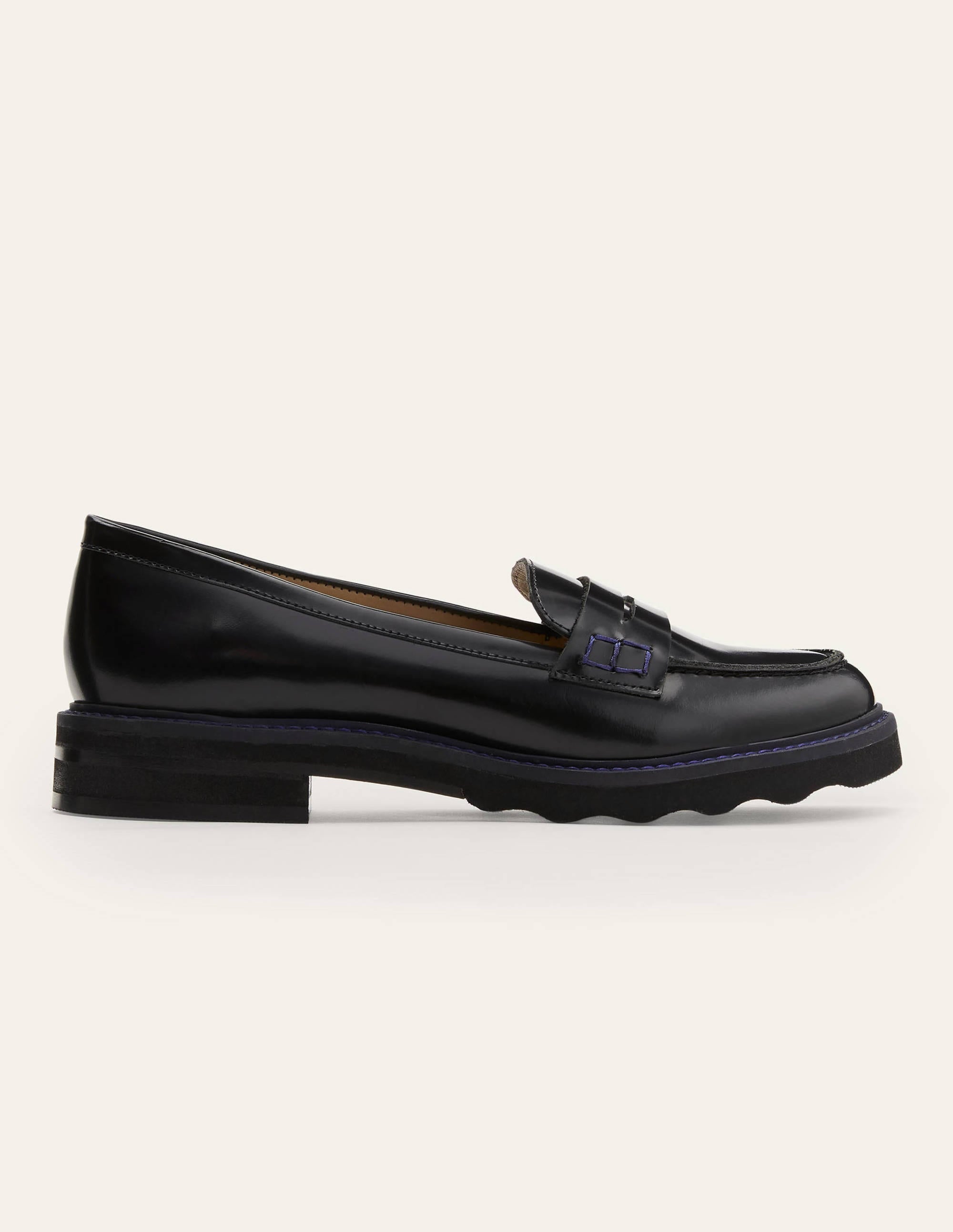 Mocassins épais-Noir/bleu marine - Image 5
