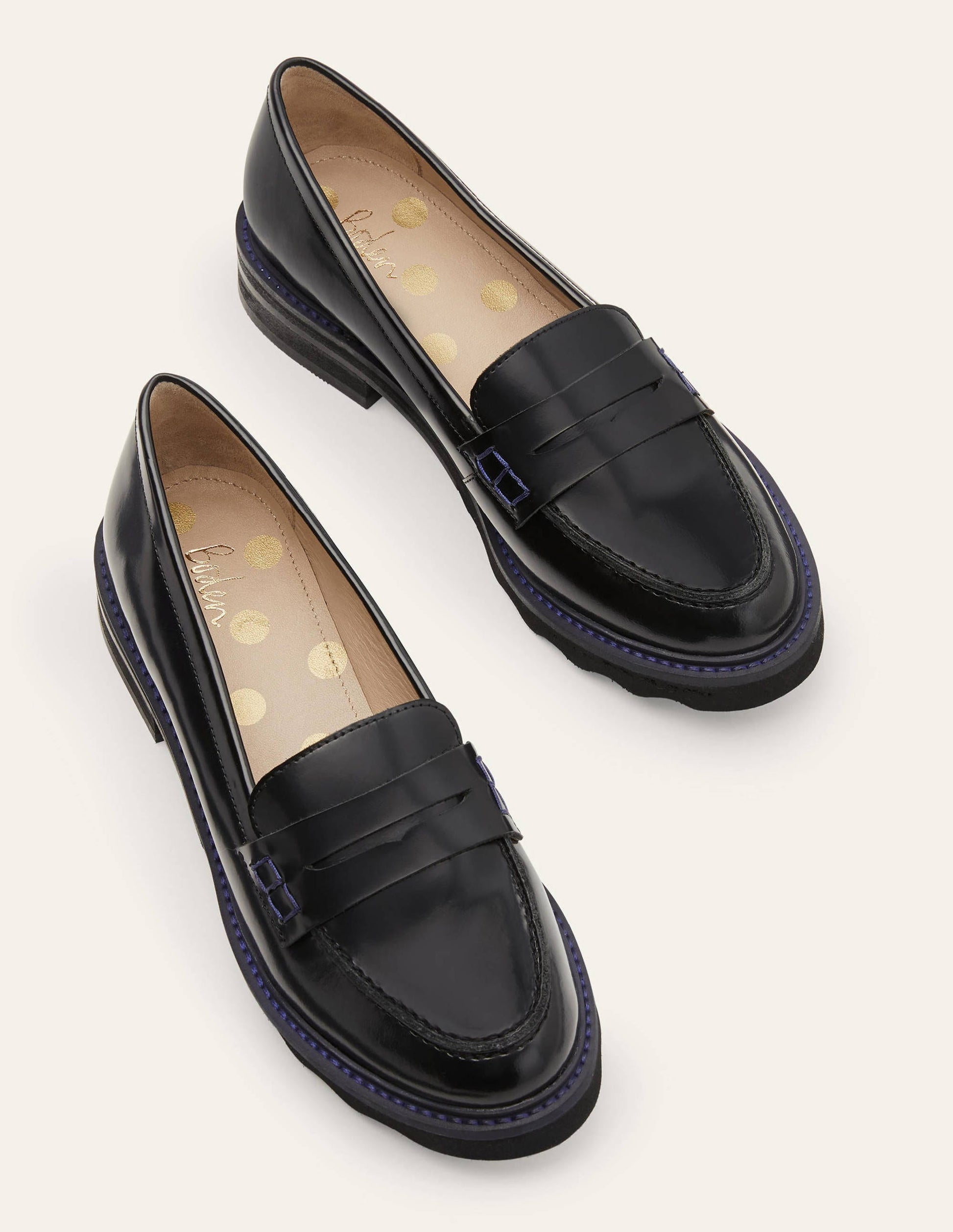 Mocassins épais-Noir/bleu marine-6