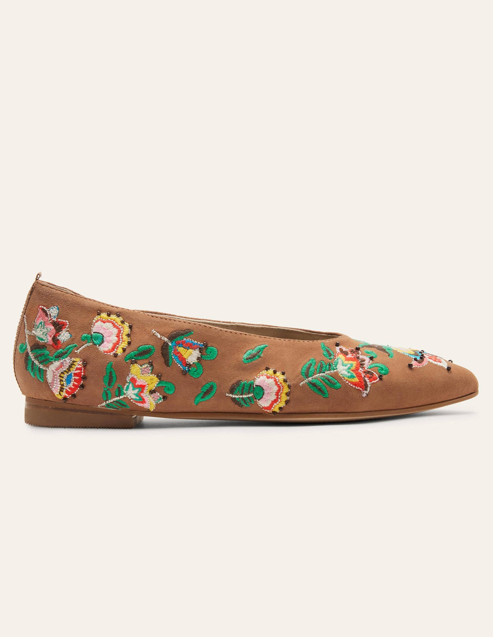 Catriona Ballerinas-Hellbraun, Stickerei - Image 3