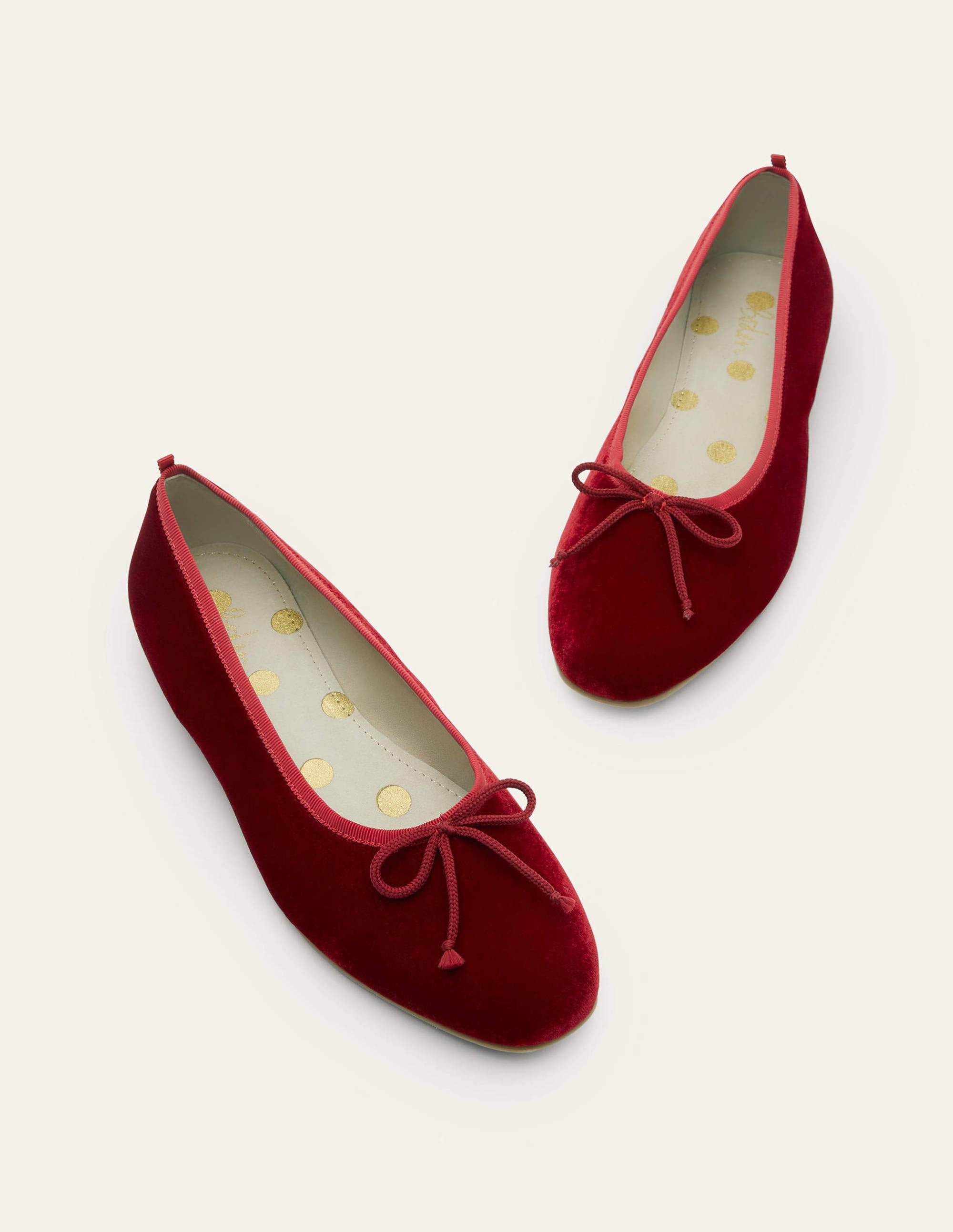 High Cut Ballerinas-Wine Velvet - Image 2