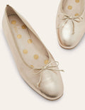 Ballerines couvrantes-Doré métallisé