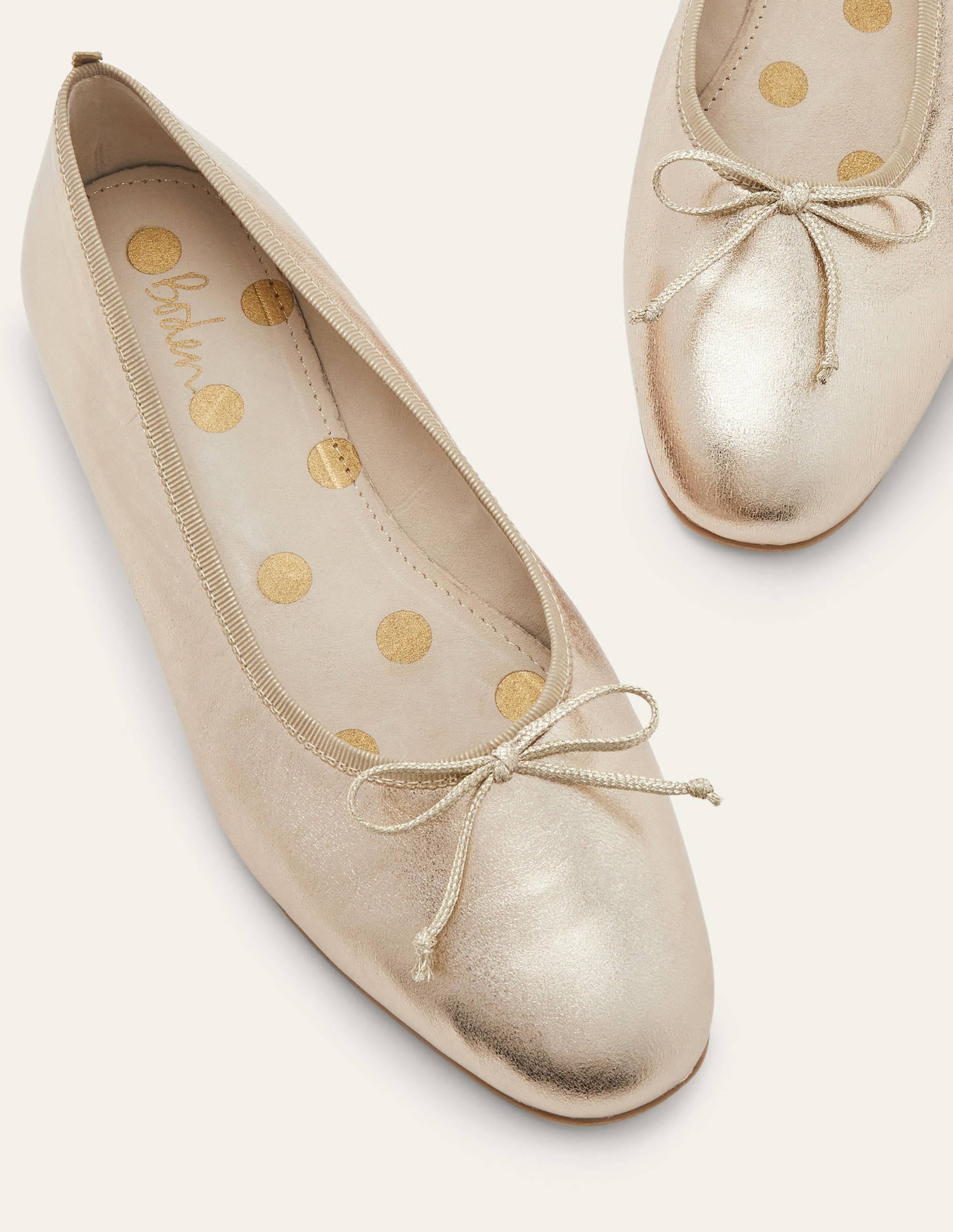 Ballerines couvrantes-Doré métallisé - Image 1
