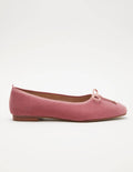 Ballerines couvrantes-Velours rose poudré