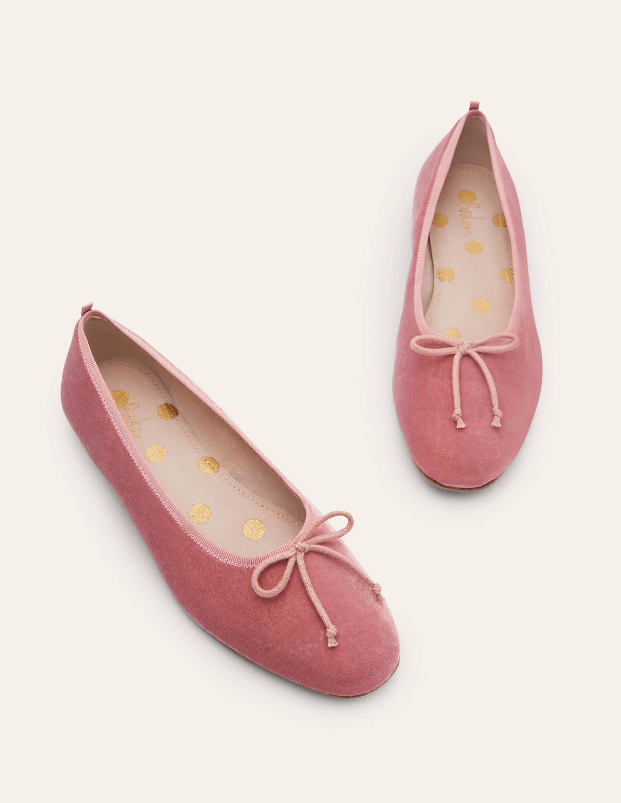 Ballerines couvrantes-Velours rose poudré - Image 2