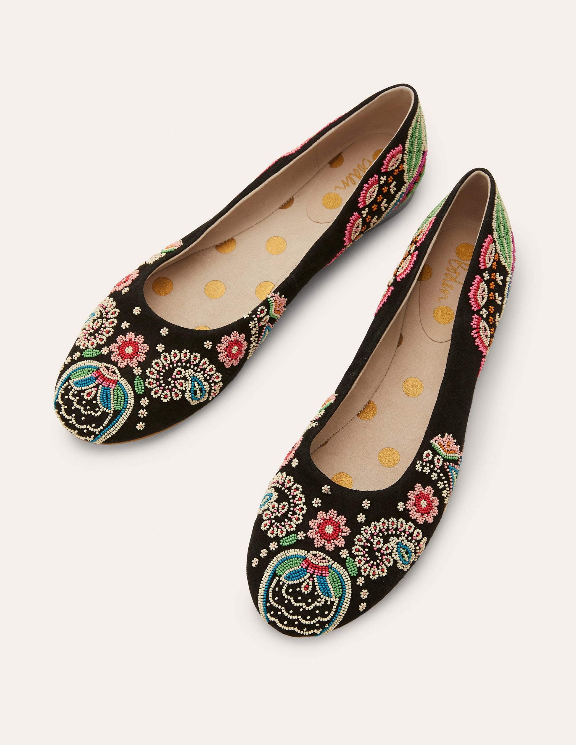 Ballerines ornementées-Noir multi-1