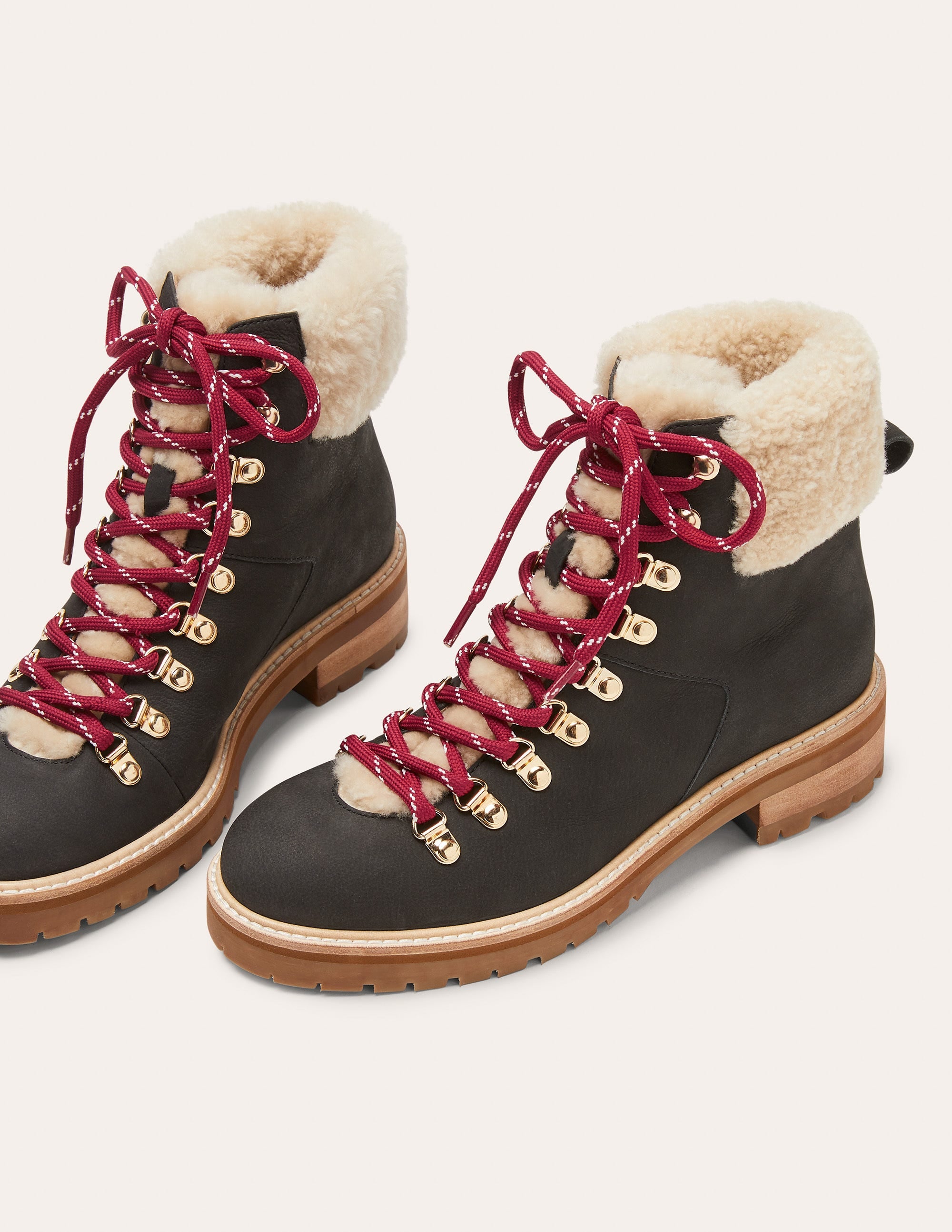 Bottines de randonnée à lacets-Noir - Image 2