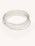 Hammered Bangles-Silver