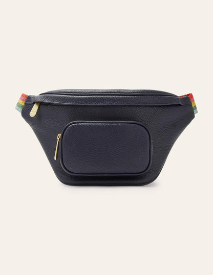 Gürteltasche aus Leder-Marineblau-1