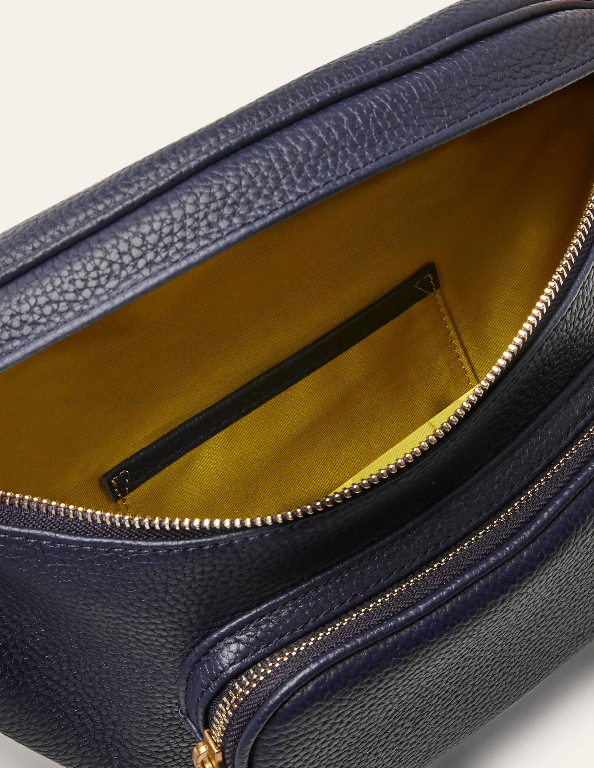 Sac banane en cuir-Bleu marine - Image 2