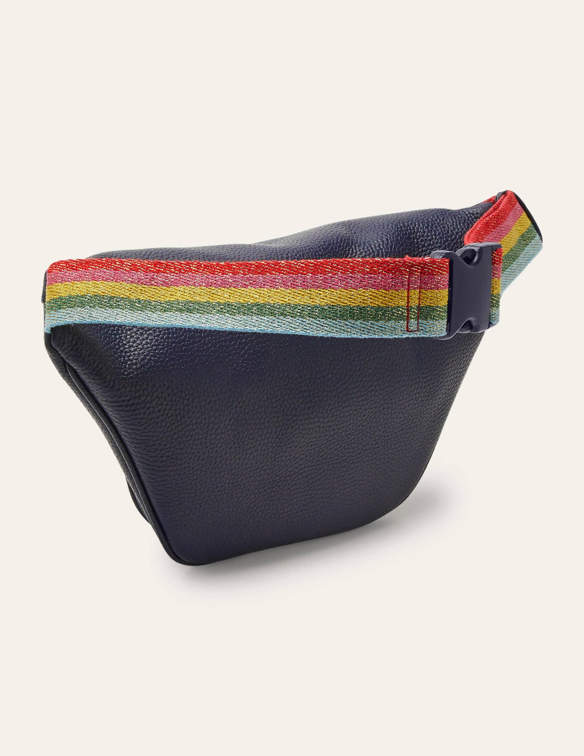 Sac banane en cuir-Bleu marine - Image 4