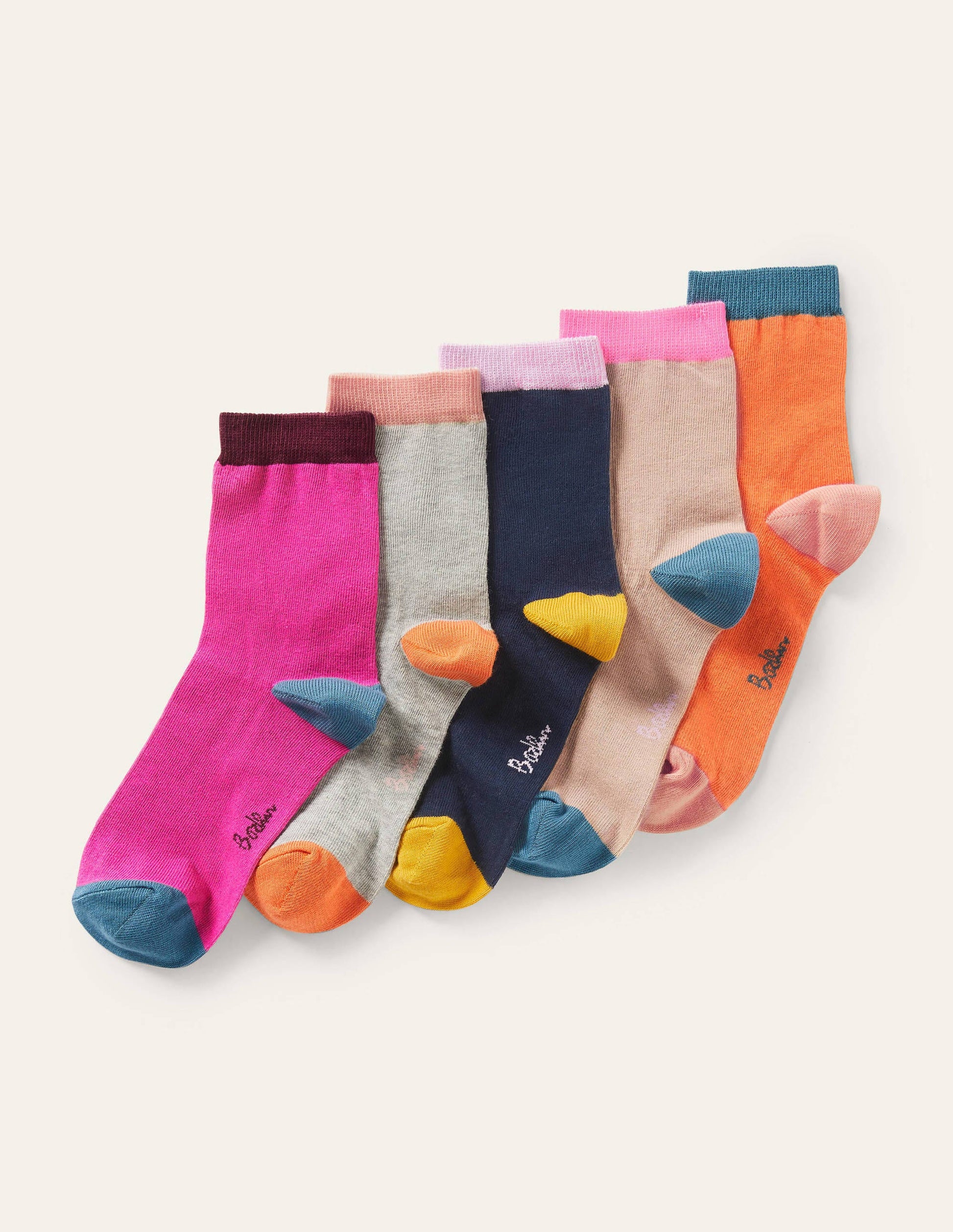 Knöchelsocken im 5er-Pack-Einfarbig-1