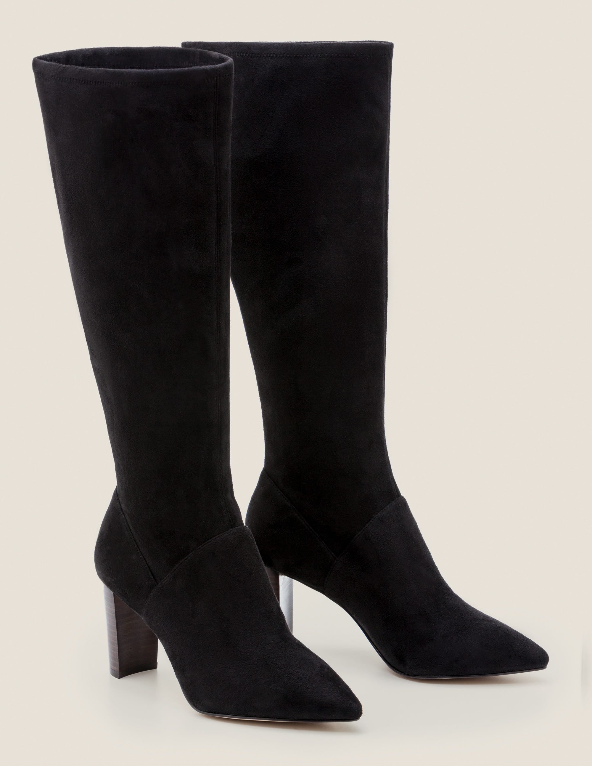 Bottes stretch à bout pointu-Noir - Image 1