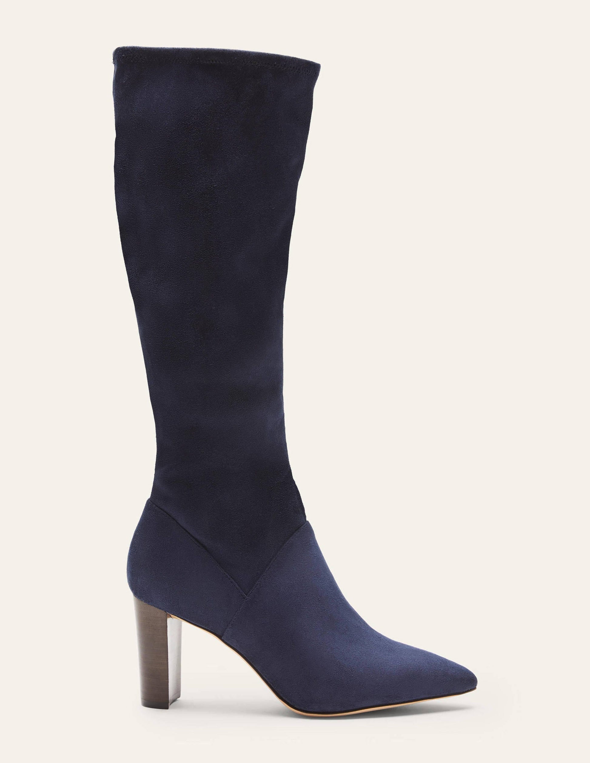 Bottes stretch à bout pointu-Bleu marine-2