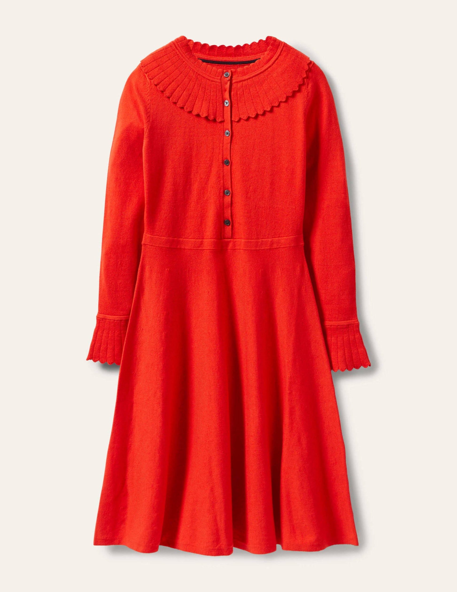 Abercorn Strickkleid-Kirschrot-6