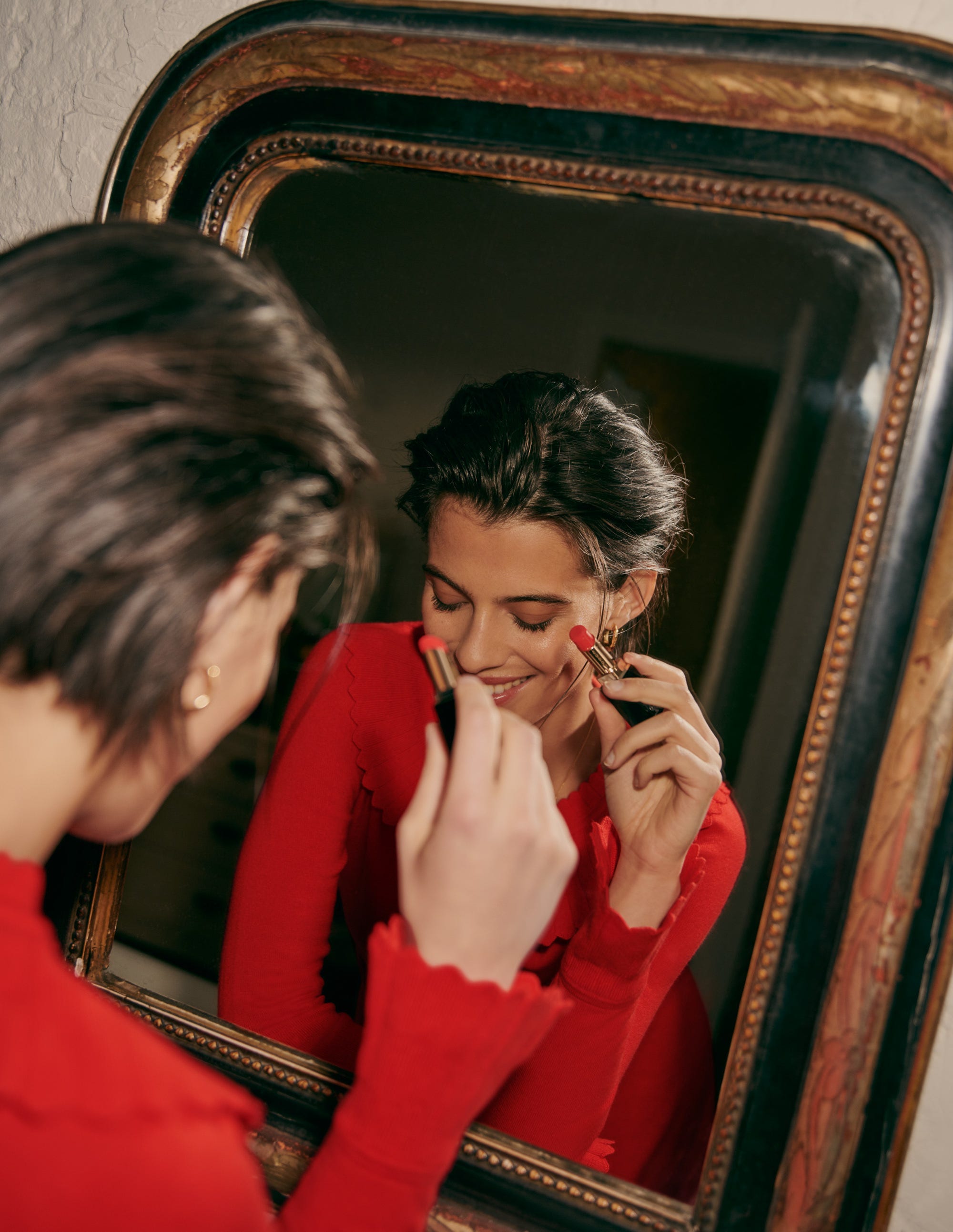 Robe Abercorn en maille-Rouge cerise - Image 7