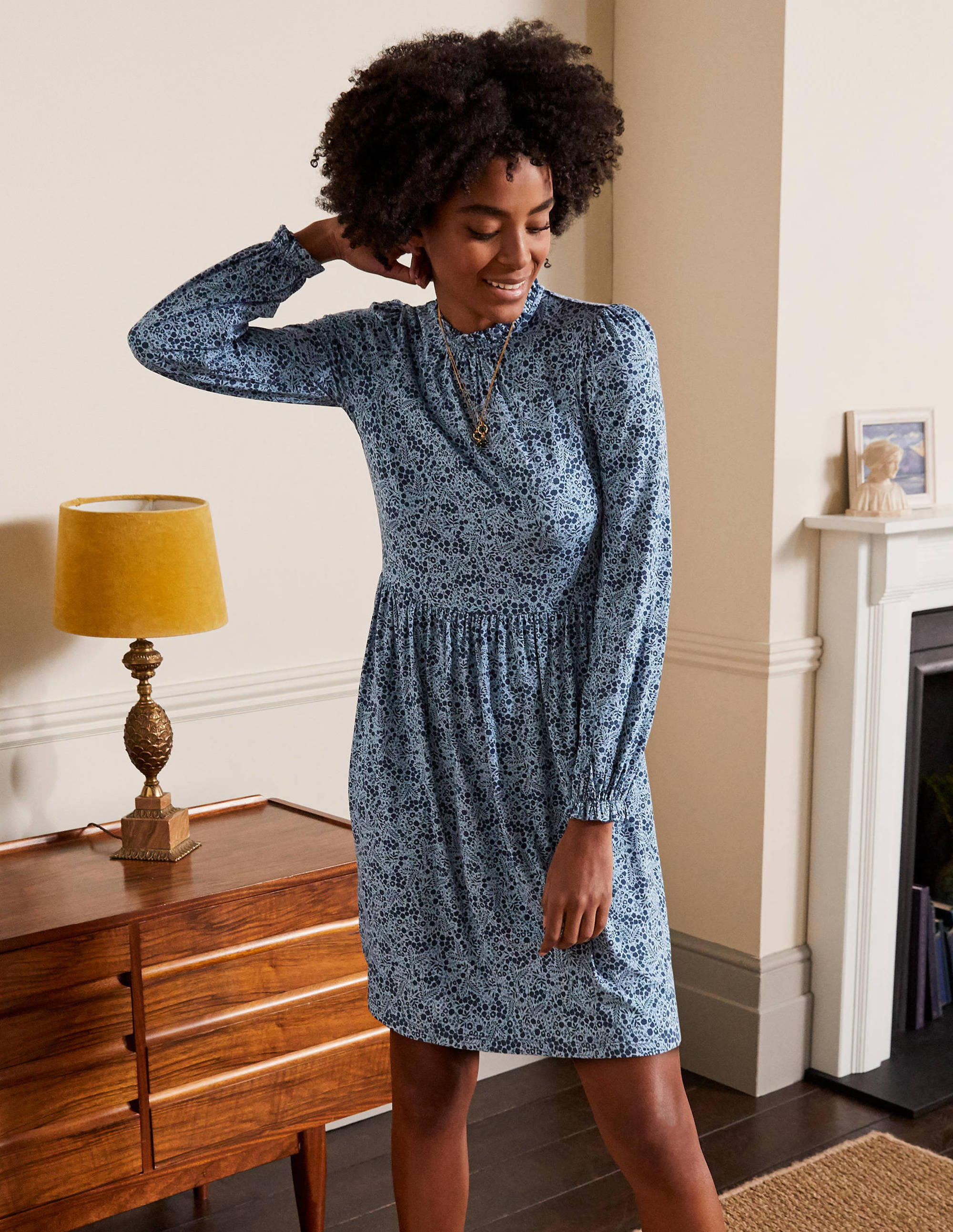 Clara Jerseykleid-Eisblau, Zauberwald - Image 1