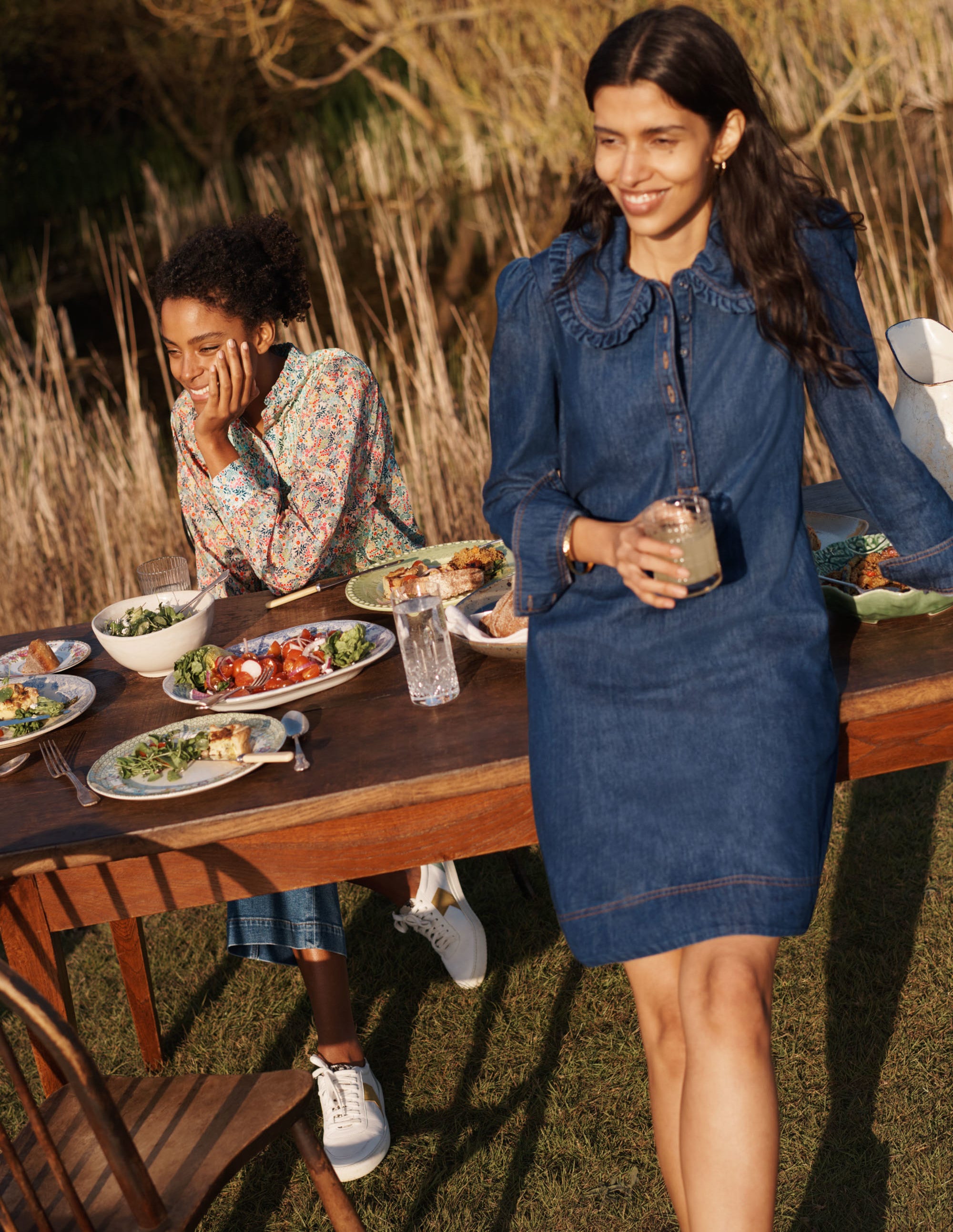 Robe en jean avec col XL-Denim vintage moyen - Image 5