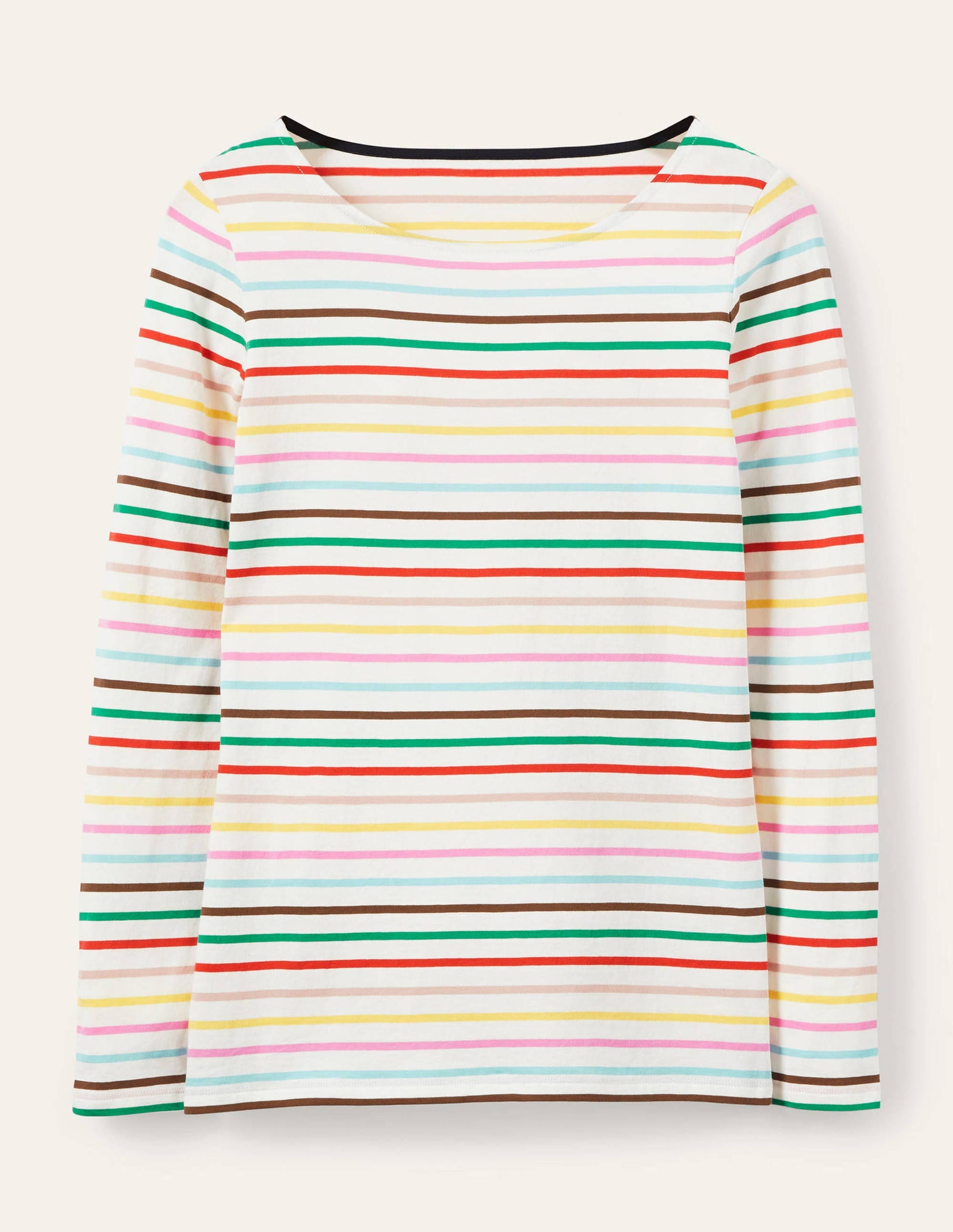 Langärmliges Bretonshirt-Kirschblüte, Zitrone/Regenbogen-5