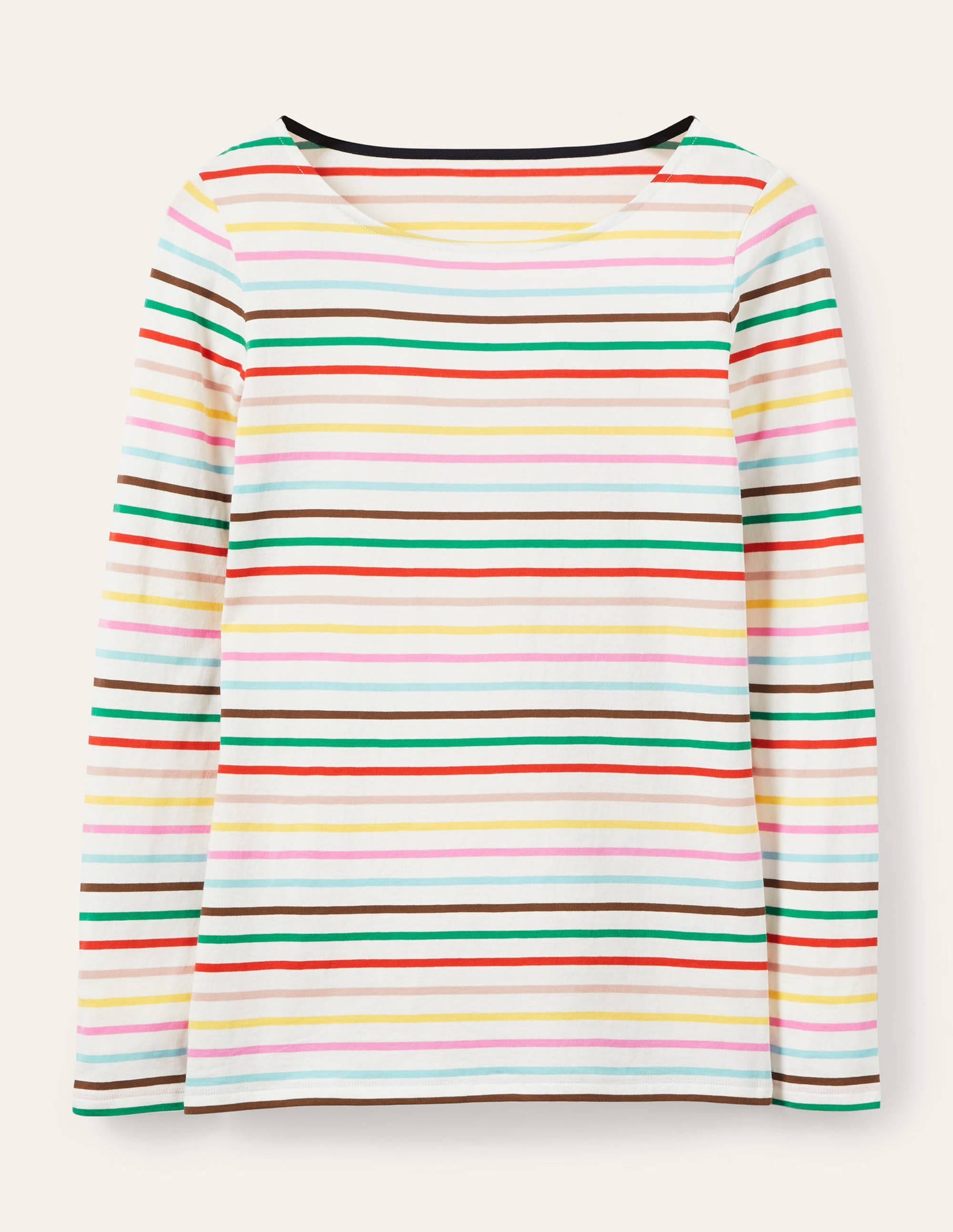 Langärmliges Bretonshirt-Kirschblüte, Zitrone/Regenbogen - Image 5