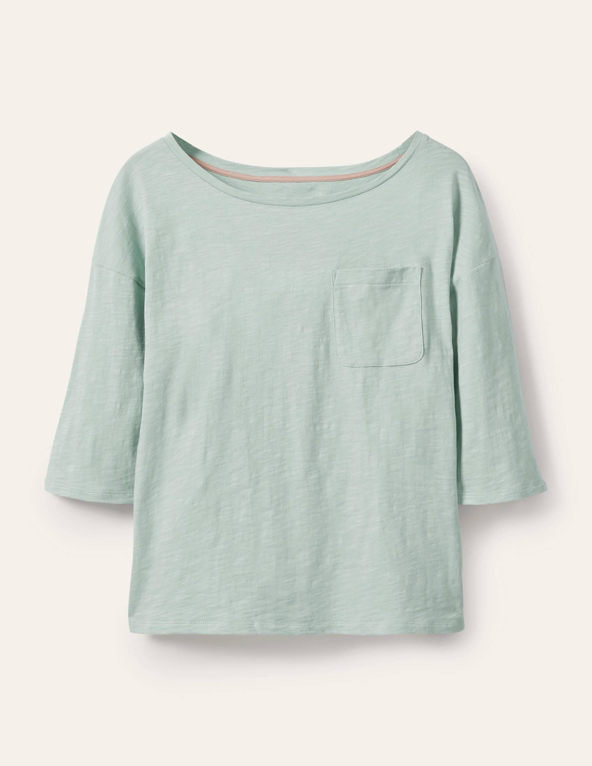 Le T-shirt à col bateau en coton-Eau douce - Image 5
