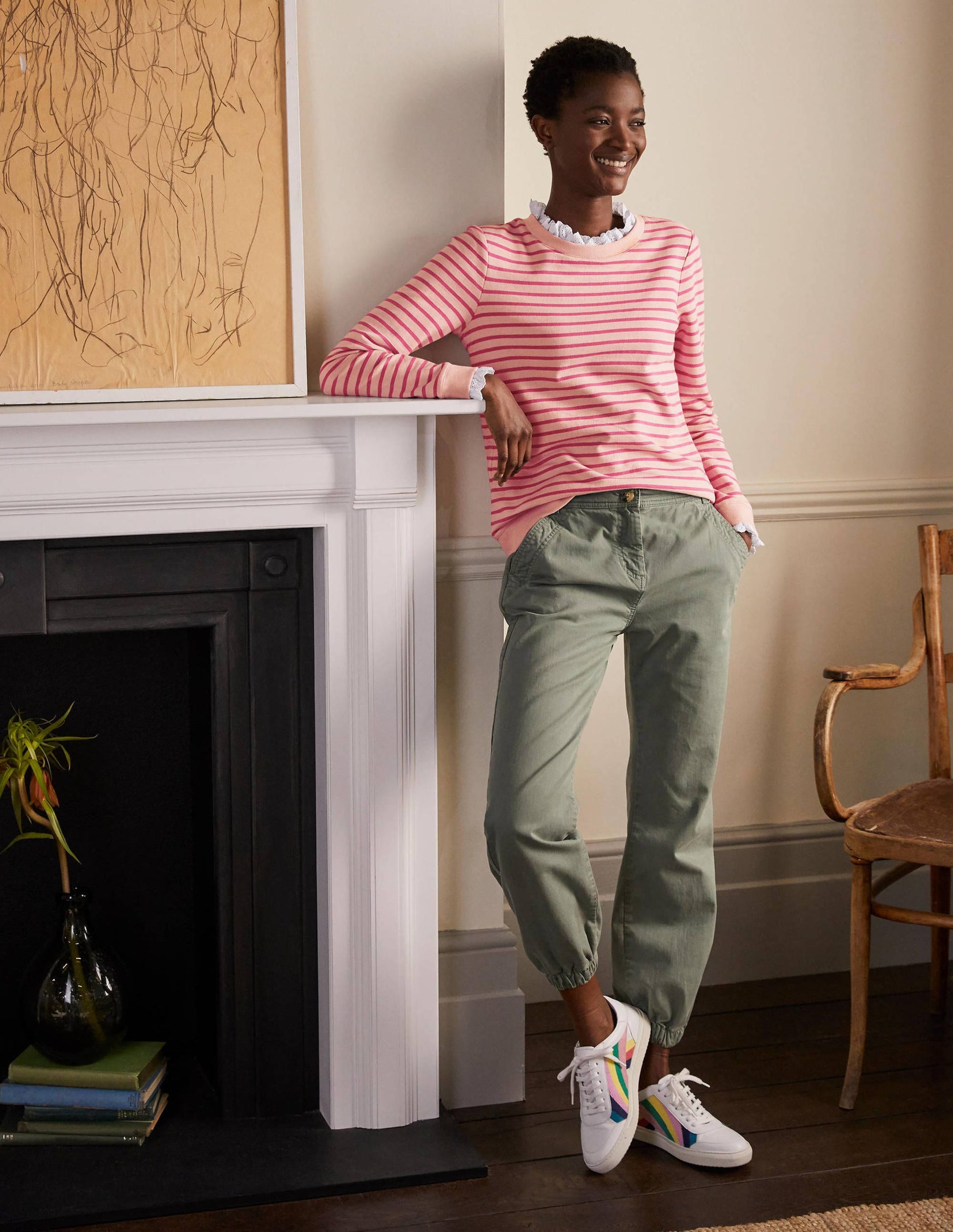 Holly Sweatshirt aus Jersey-Milkshake/Vintage-Kirsche-4