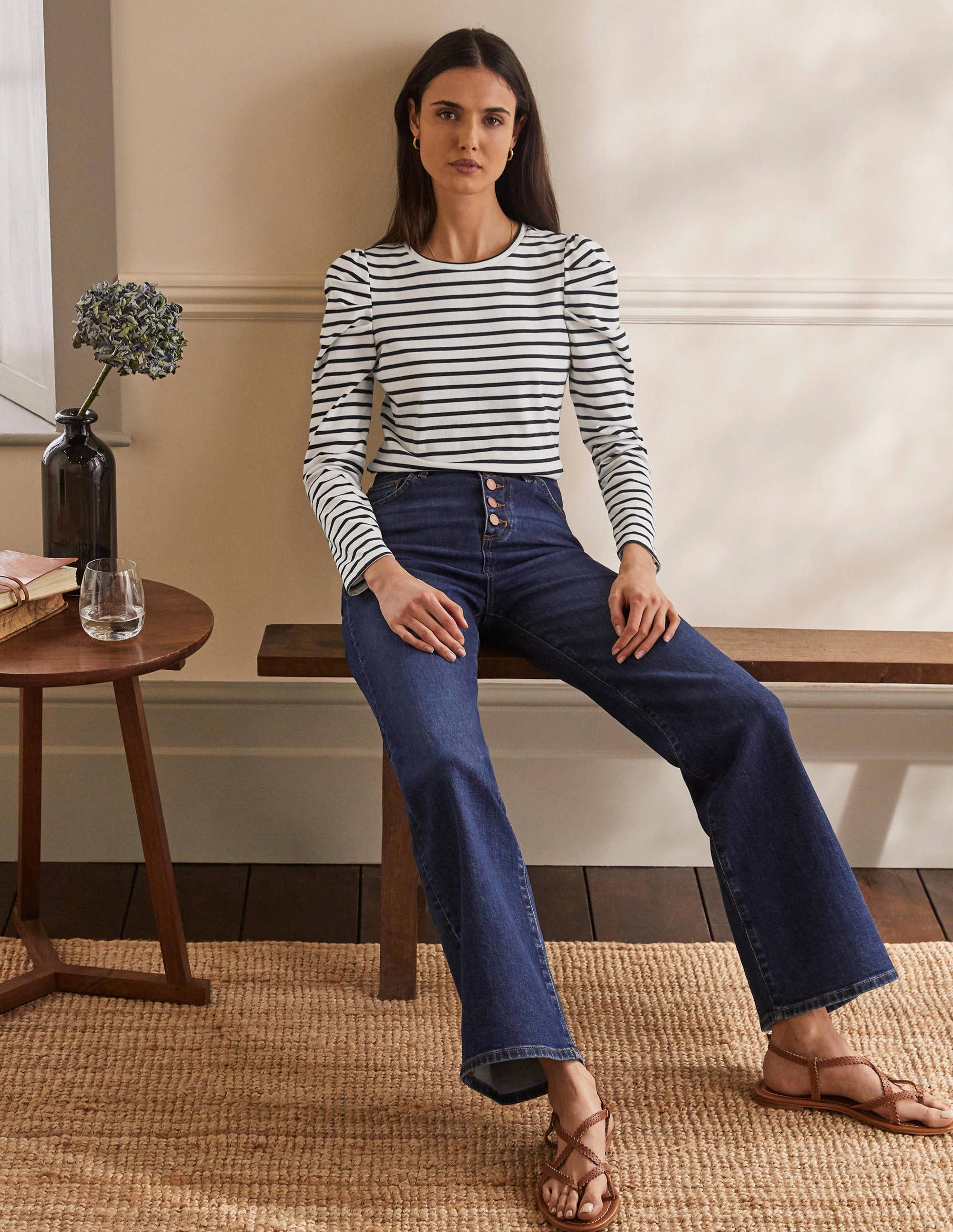 Imogen Bretonshirt-Naturweiß/Navy - Image 4