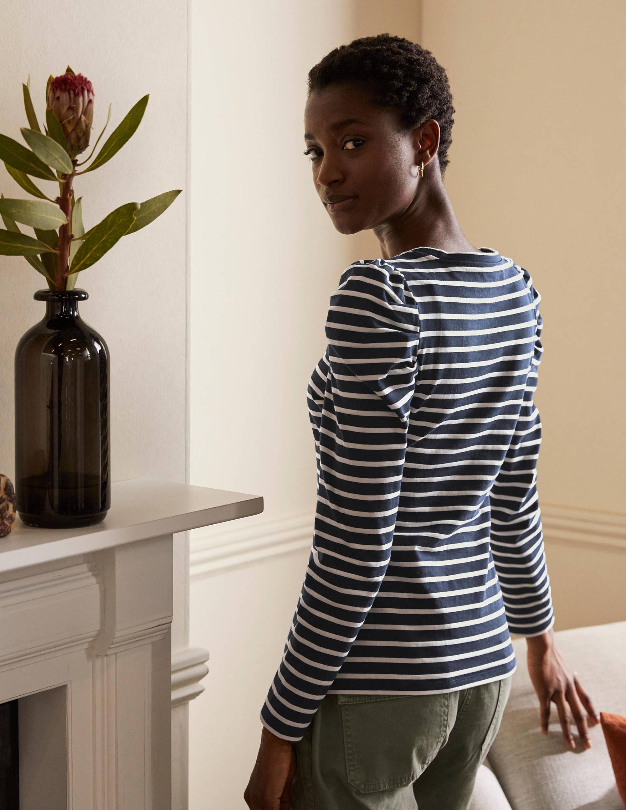 Imogen Breton-Navy/ Ivory - Image 3
