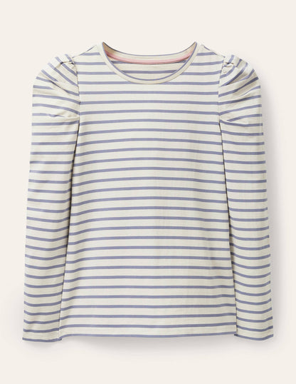 Imogen Bretonshirt-Naturweiß/Flussblau