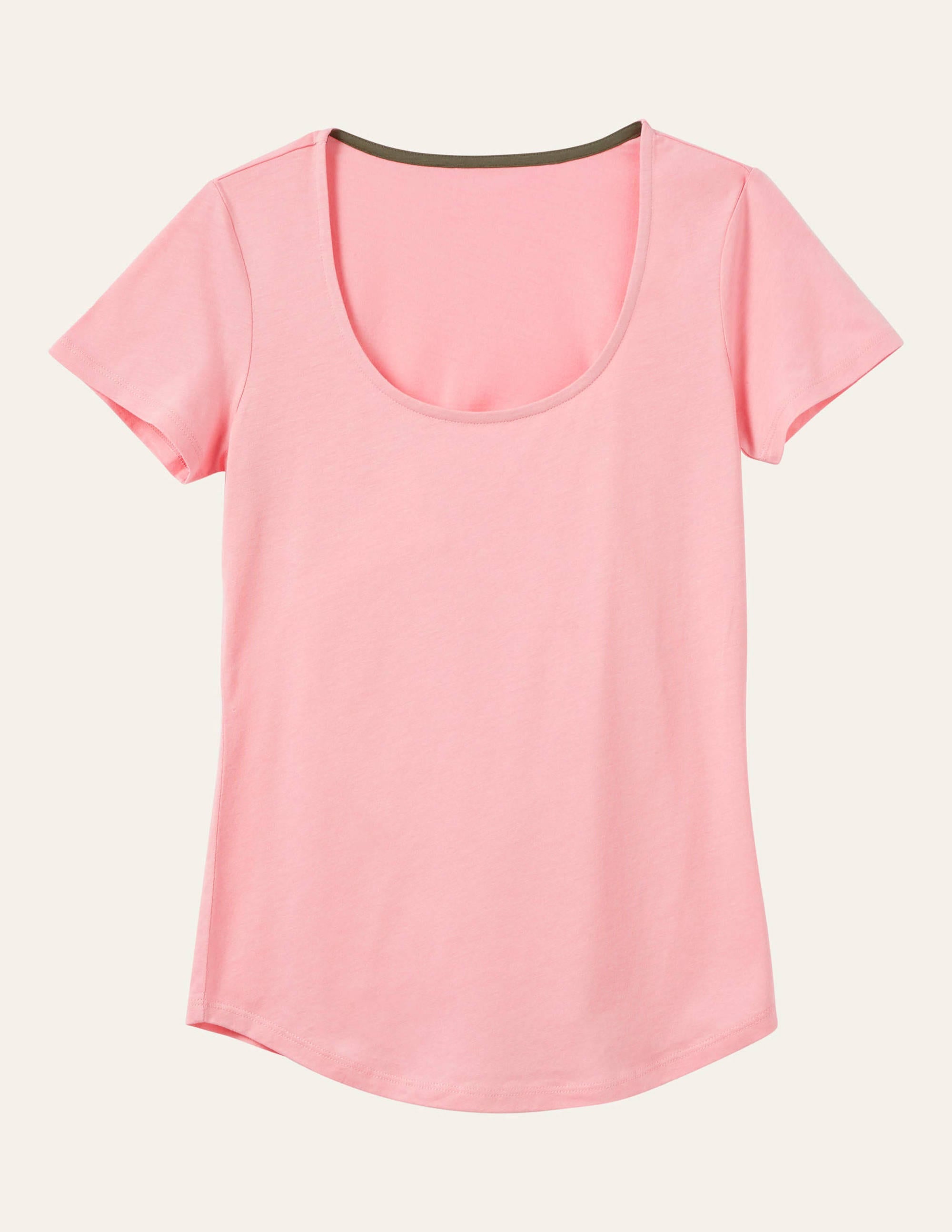 T-shirt col U ultra-doux-Rose formica - Image 5