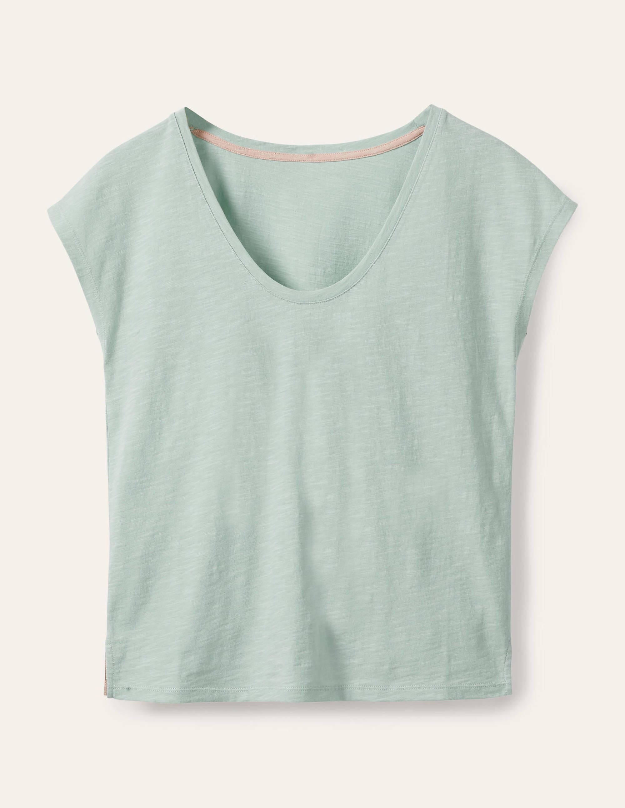 Le T-shirt à col V arrondi en coton-Eau douce - Image 5