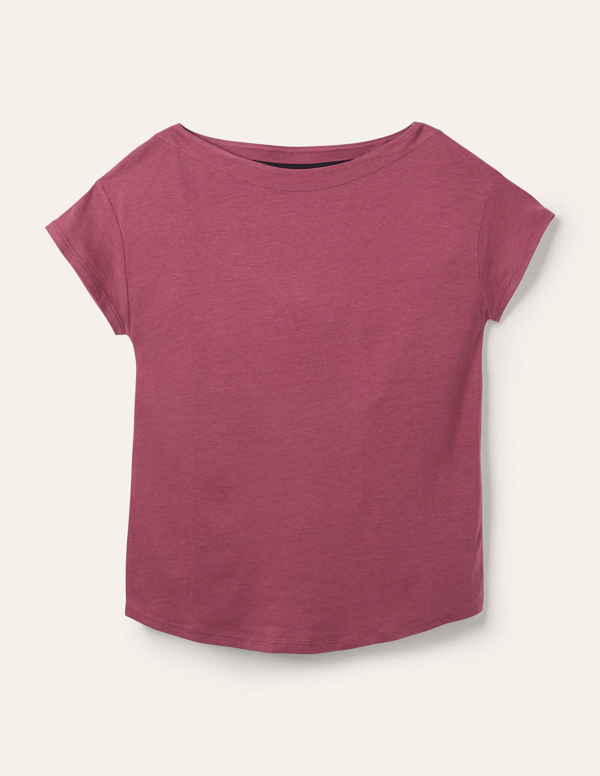 T-shirt à col bateau ultra-doux-Pudding aux figues-5