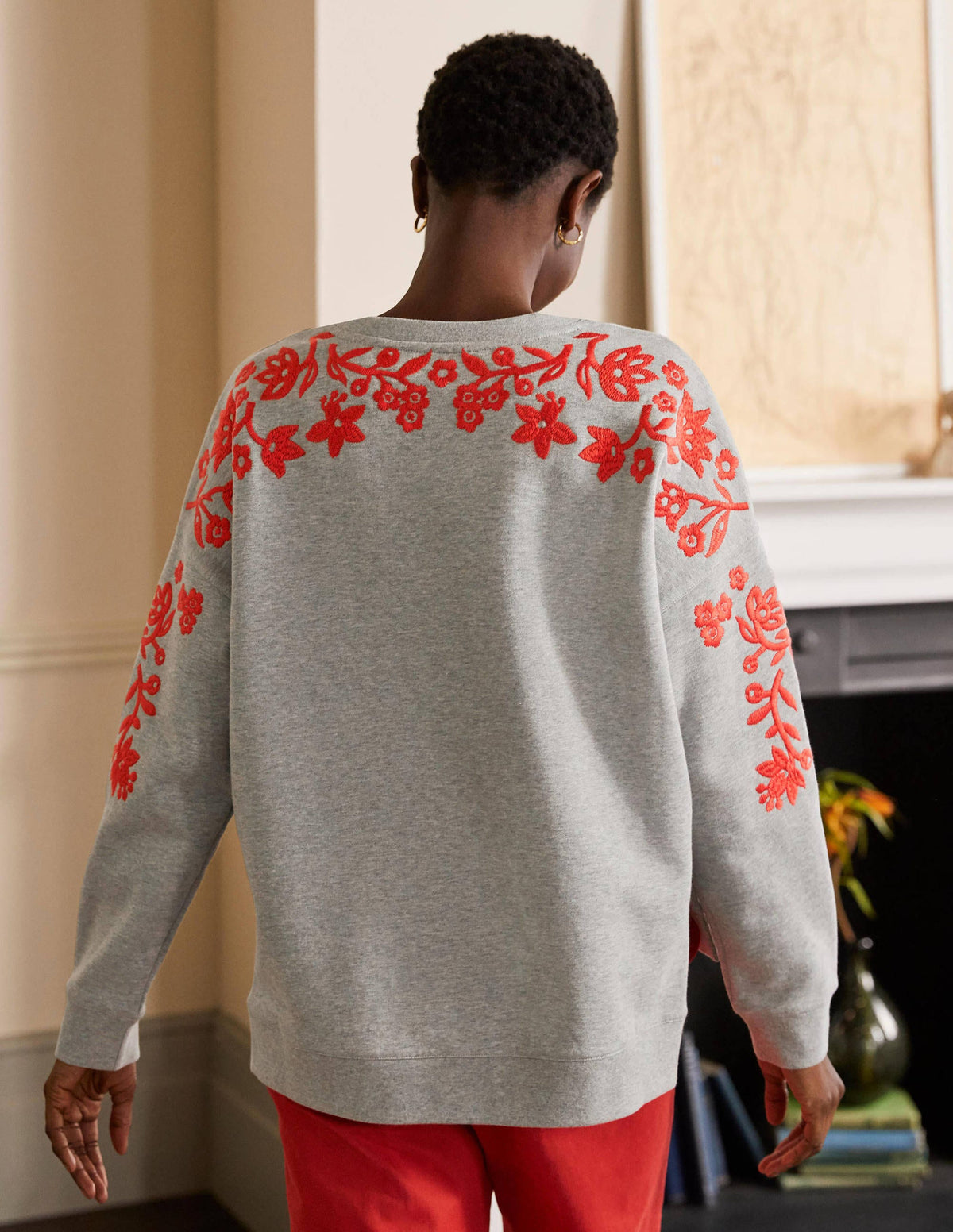 Jasmine Sweatshirt-Grau Meliert-3