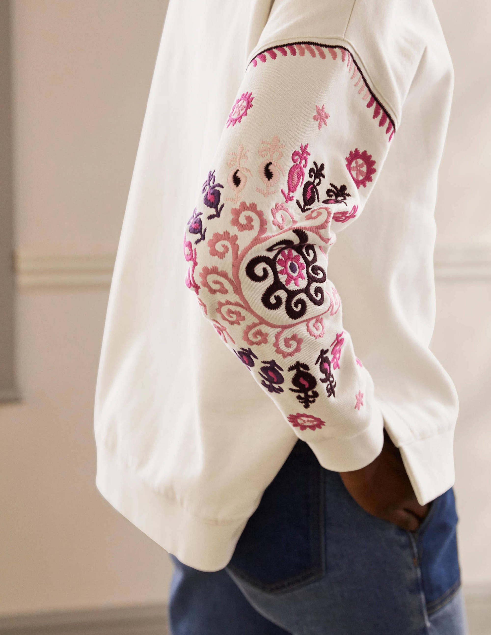 Jasmine Sweatshirt-Naturweiß/Bunt, Stickerei - Image 2