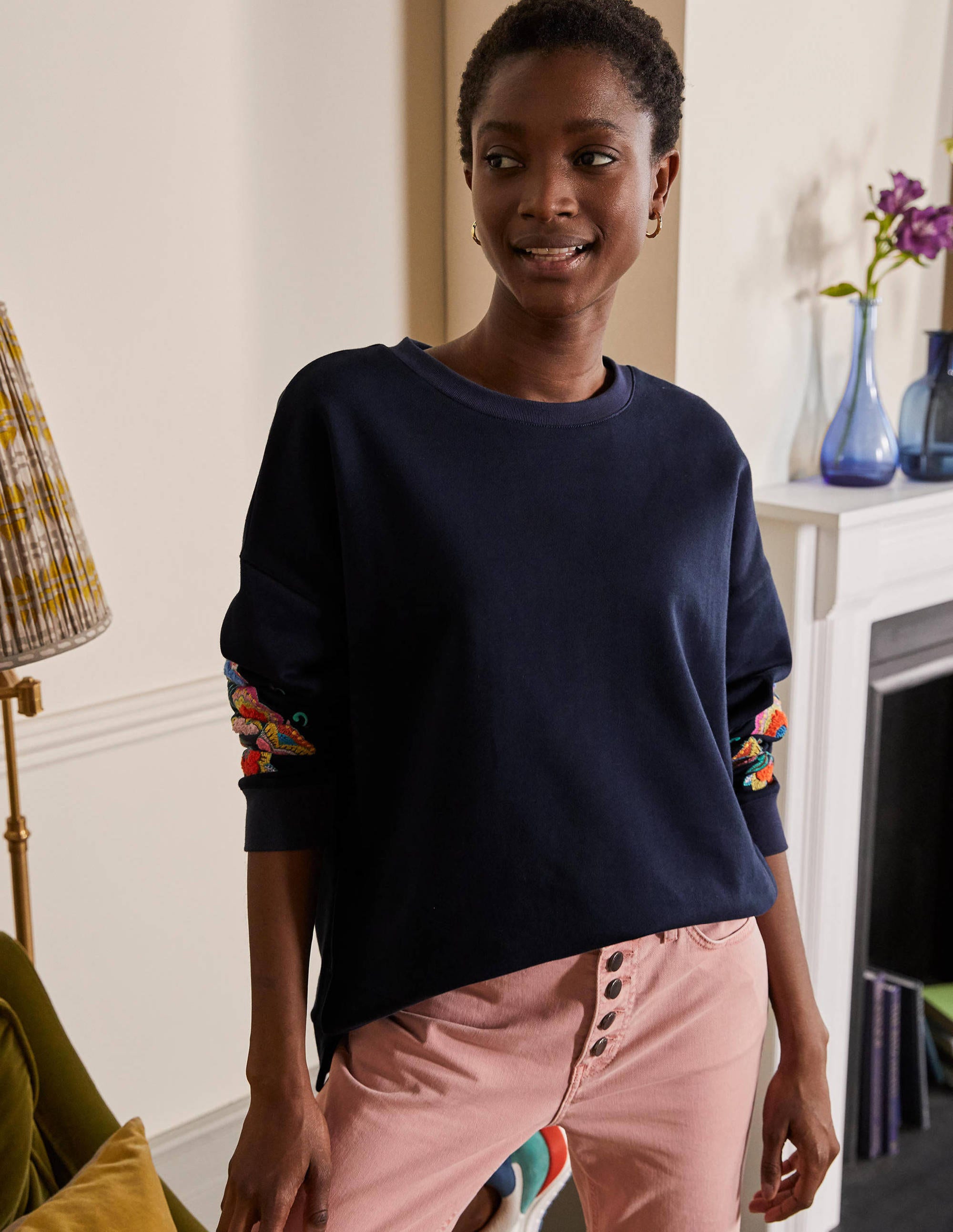 Jasmine Sweatshirt-Marineblau - Image 3