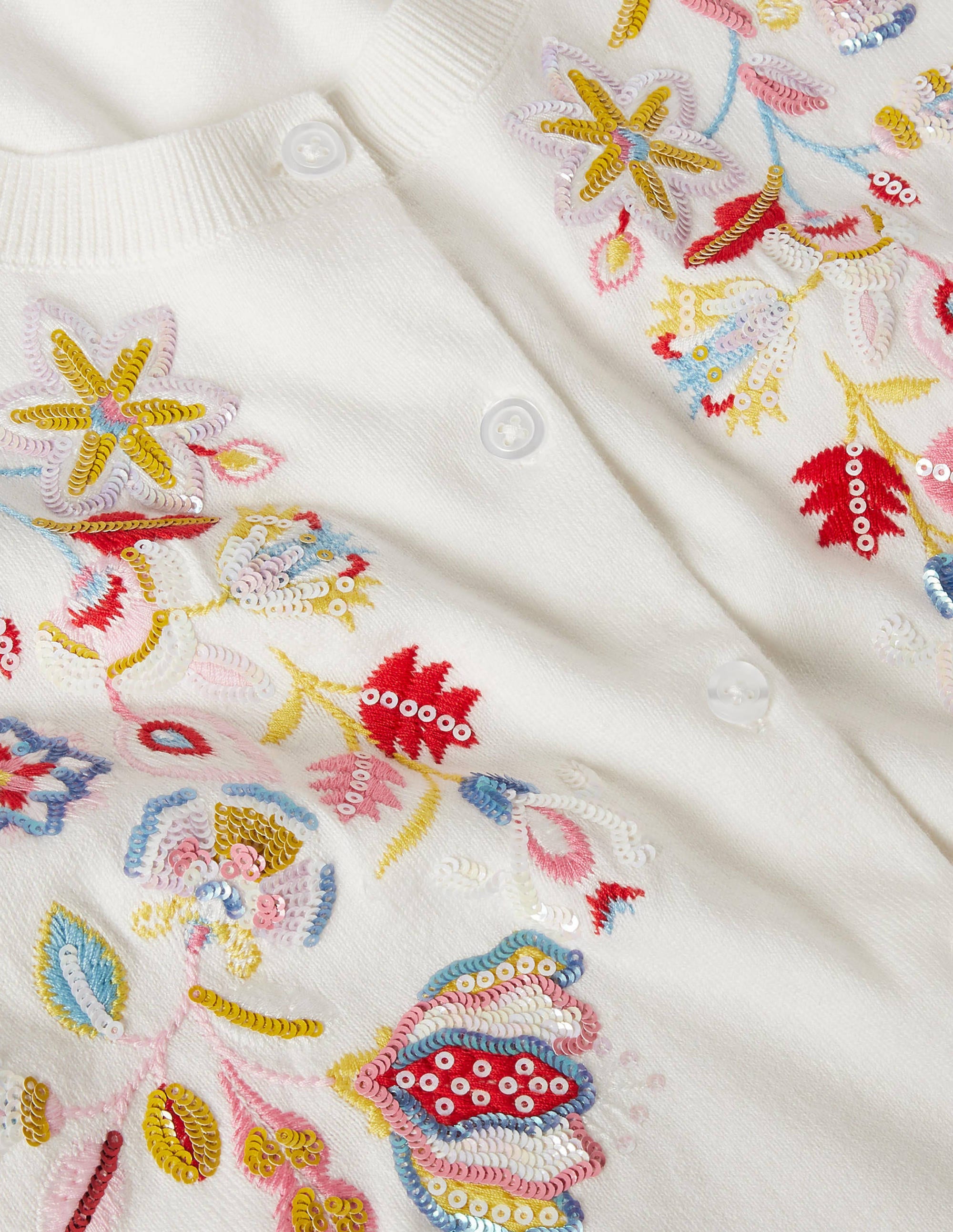 Somerset Bestickter Cardigan-Naturweiß - Image 6