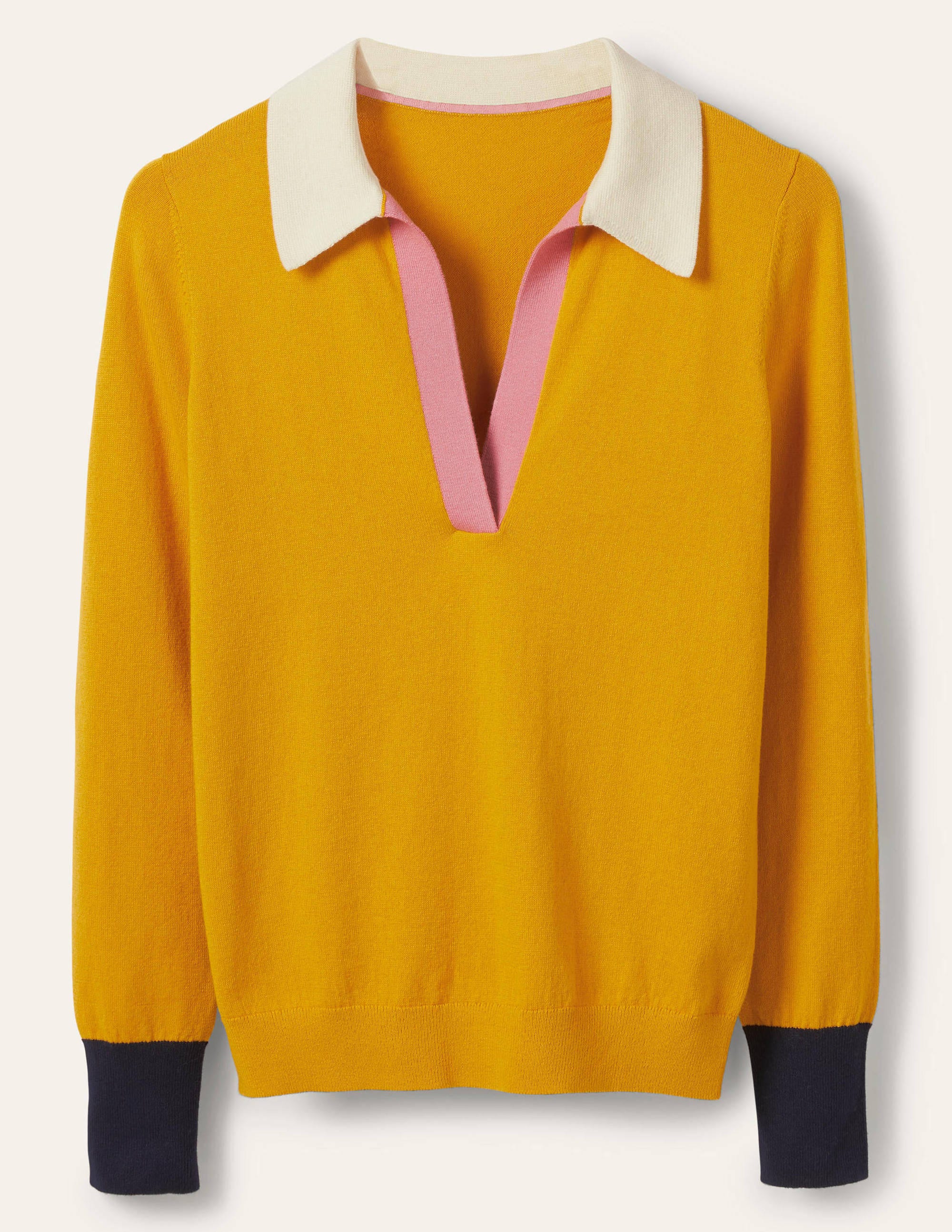 Pullover mit Kragen-Sonnengelb - Image 6