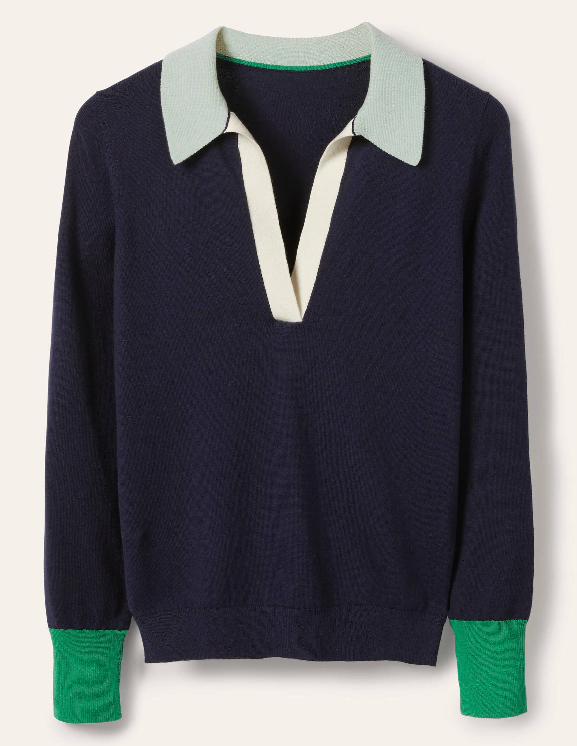 Pull avec col-Bleu marine - Image 5