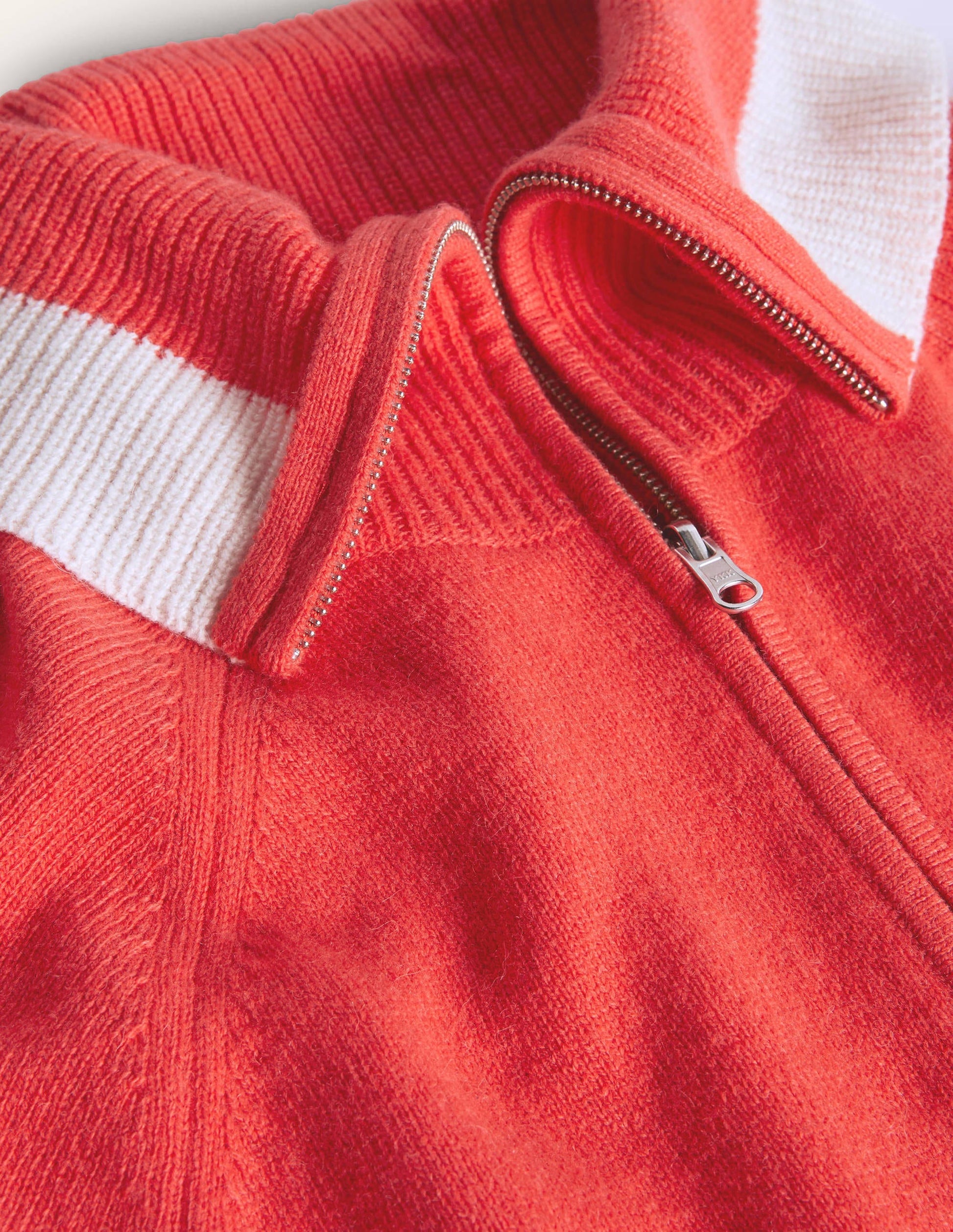 Gilet zippé à col-Rouge cerise-6