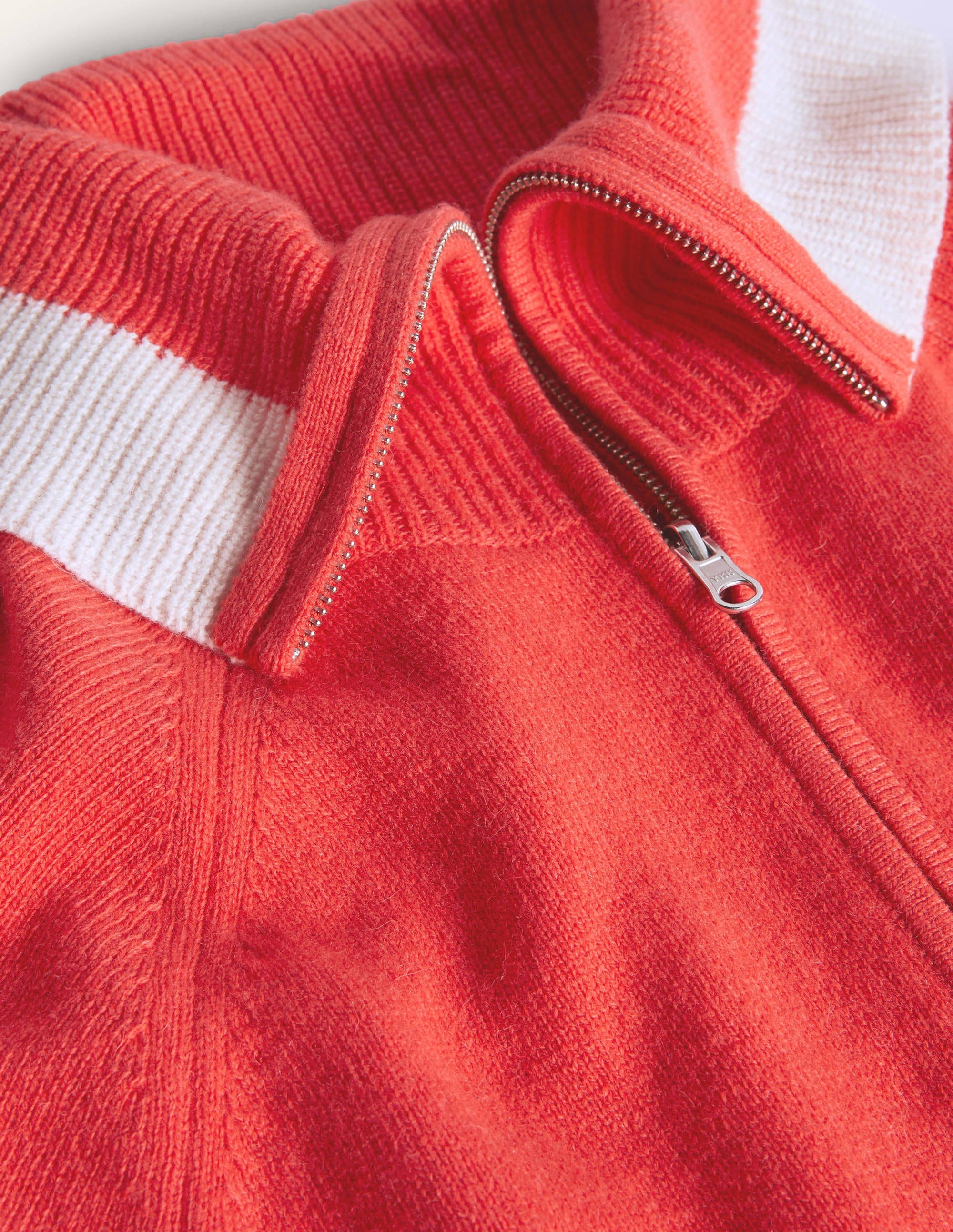 Gilet zippé à col-Rouge cerise - Image 6