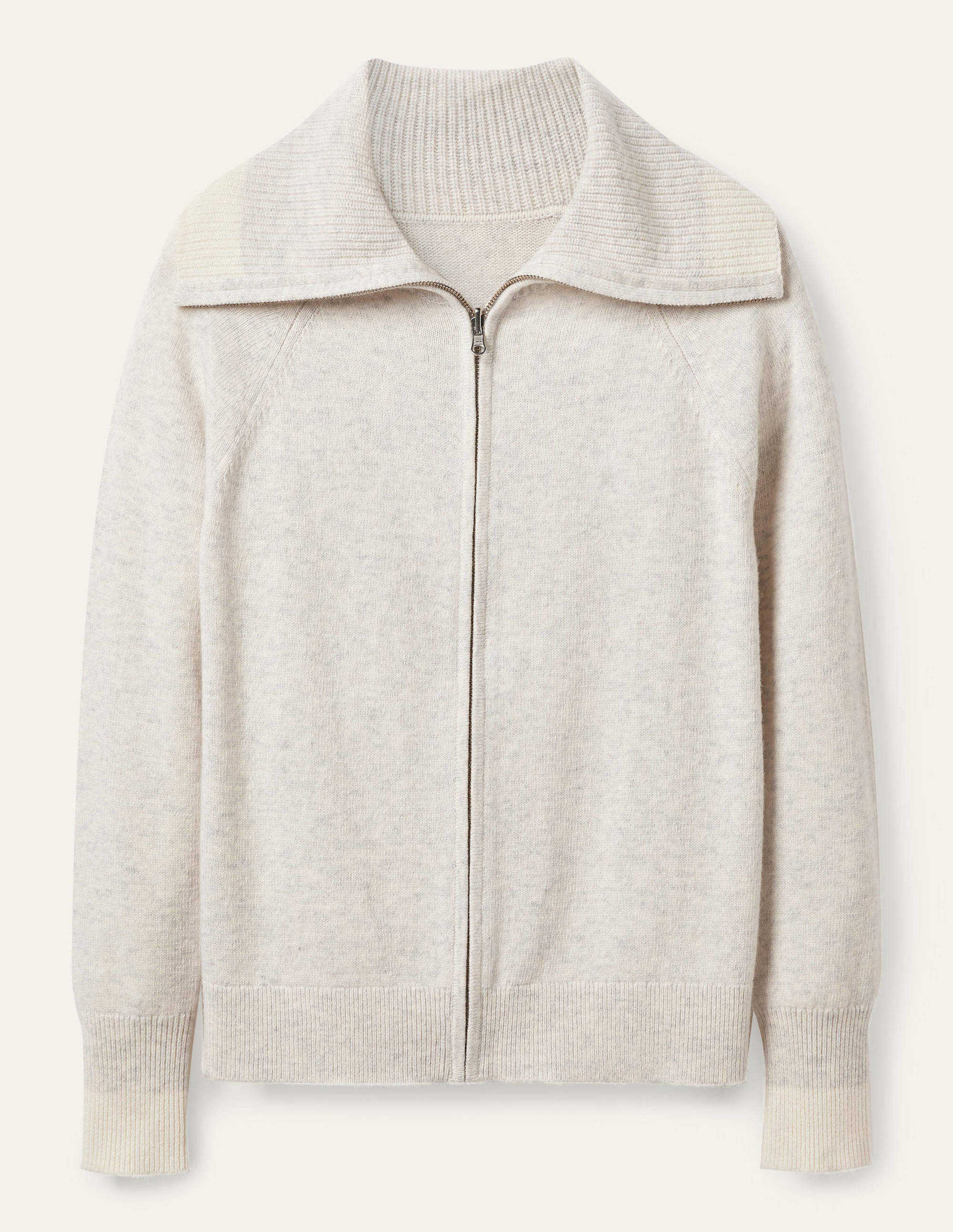 Gilet zippé à col-Argenté chiné - Image 6
