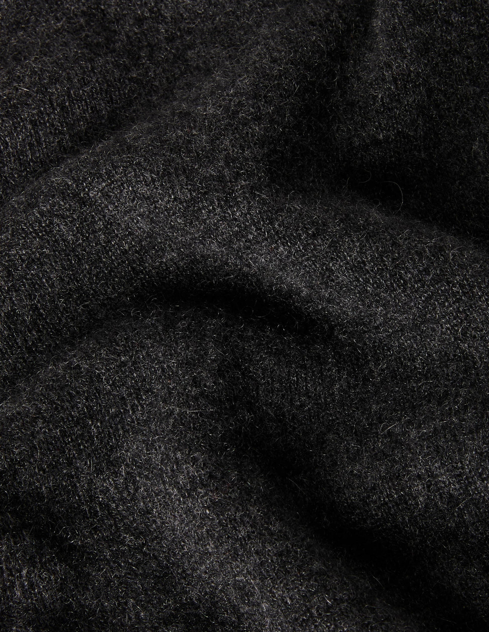 Lässiger Kaschmirpullover mit V-Ausschnitt-Anthrazit Melange-6